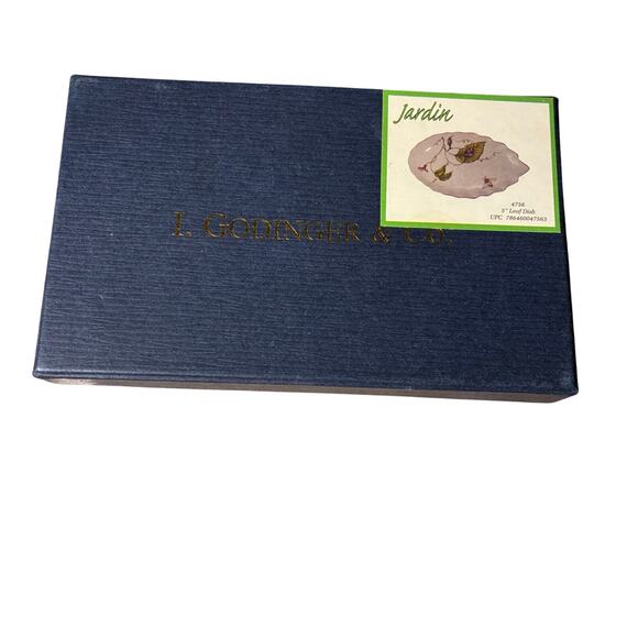 I.Godinger &Co. White Porcelain Trinket Dish and box 5” NWOT Elegant Collectible - Picture 5 of 5